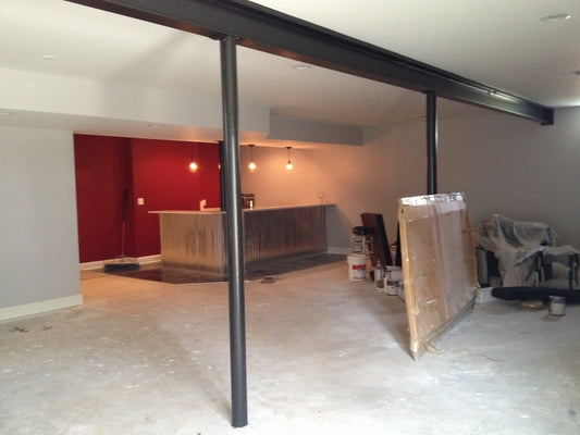 floating floor in a basement