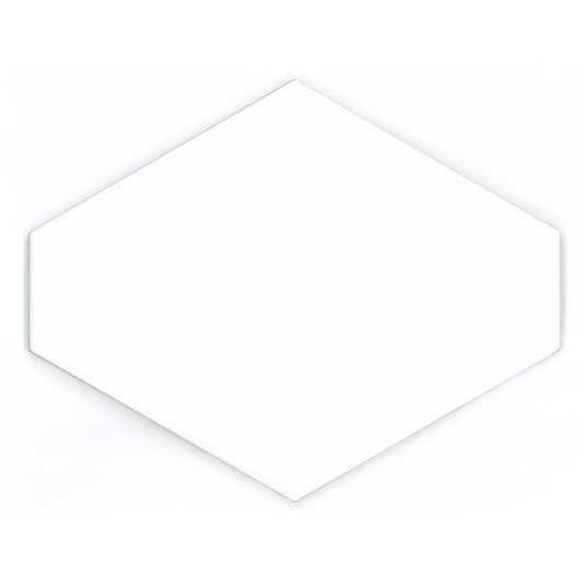 OLYMPIA TILE + STONE - 3D - Glazed Wall Tile - D Arctic White - 6" x 8"