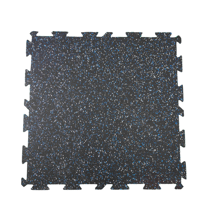 ARMOUR RUBBER - 8MM Designer Series Interlocking Fitness Tiles - 24"x24" - 50% Blue/Grey