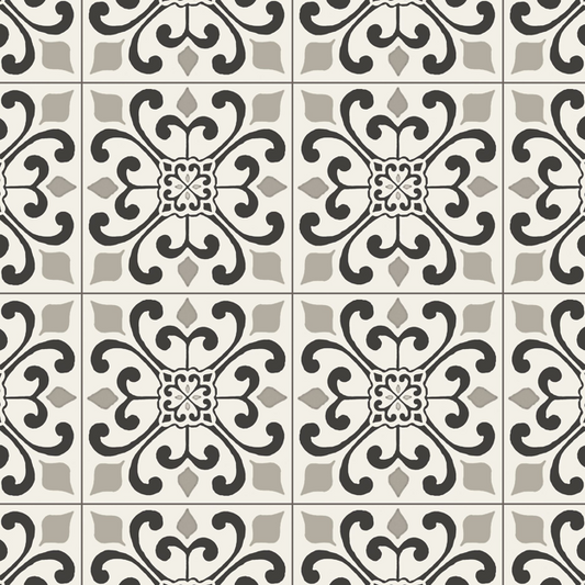 Armstrong Alterna - Vinyl Sheet - Amador Medallion - Progressions Collection - Heirloom Gray
