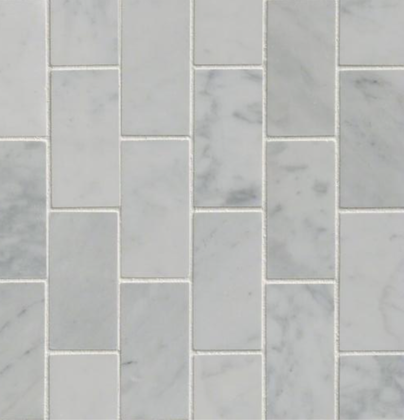 MSI - Carrara White 2X4 Mosaic - Tile - 2" x 4"