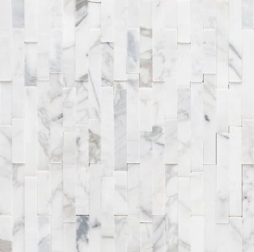 MSI - Calacatta Cressa Tile - Interlocking 3D Peel&Stick Mosaic Tile
