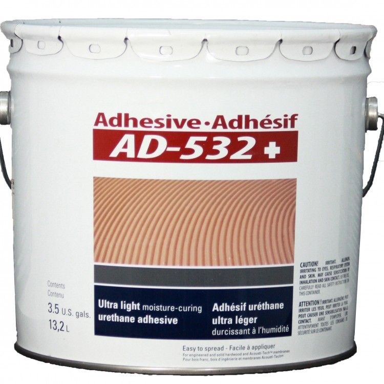AcoustiTECH - AD-532+ Urethane Engineered Wood Adhesive - 15.1 L (4 US gal)
