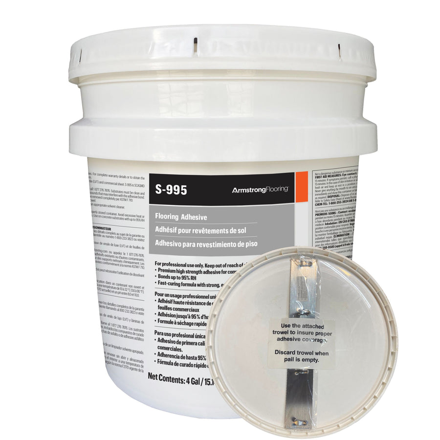 Armstrong S-995 Commercial LVT & Sheet Adhesive – 4 Gallon Pail (15 L)