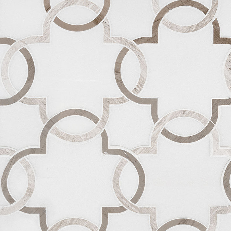 MSI - Bianco Dolomite Collection - Quatrefoil - Polished Finish