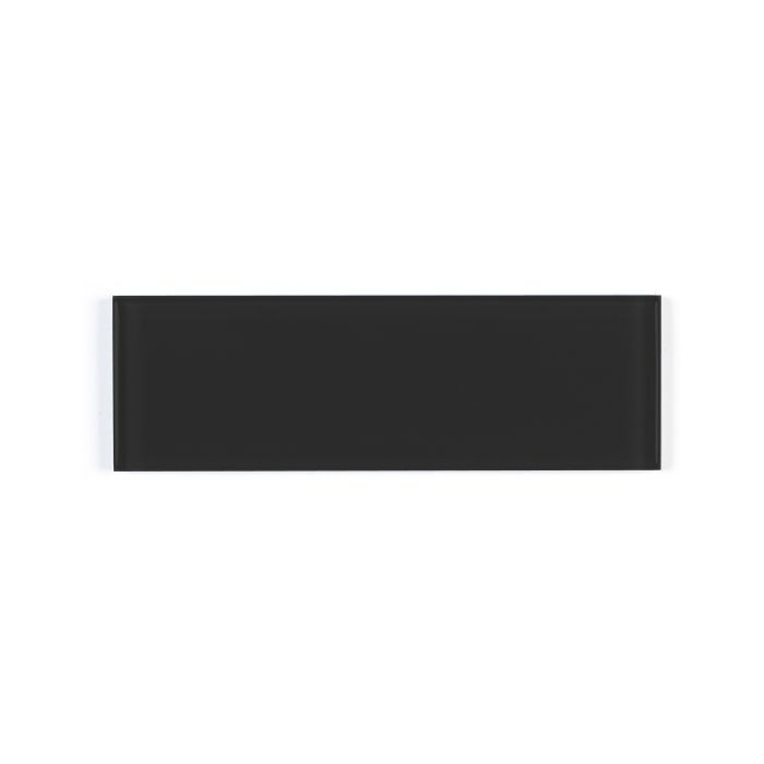 OLYMPIA TILE + STONE - 3D - Glass Tile - D Black Wet - 4" x 16"
