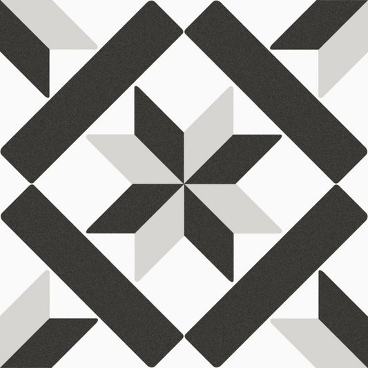 OLYMPIA TILE + STONE - Apini Series - Porcelain Tile - Black - 8" x 8"