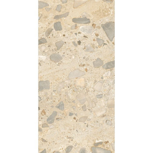 OLYMPIA TILE + STONE - I Ciottoli Series - Porcelain Tile - Beige Sassi - 24" x 24"