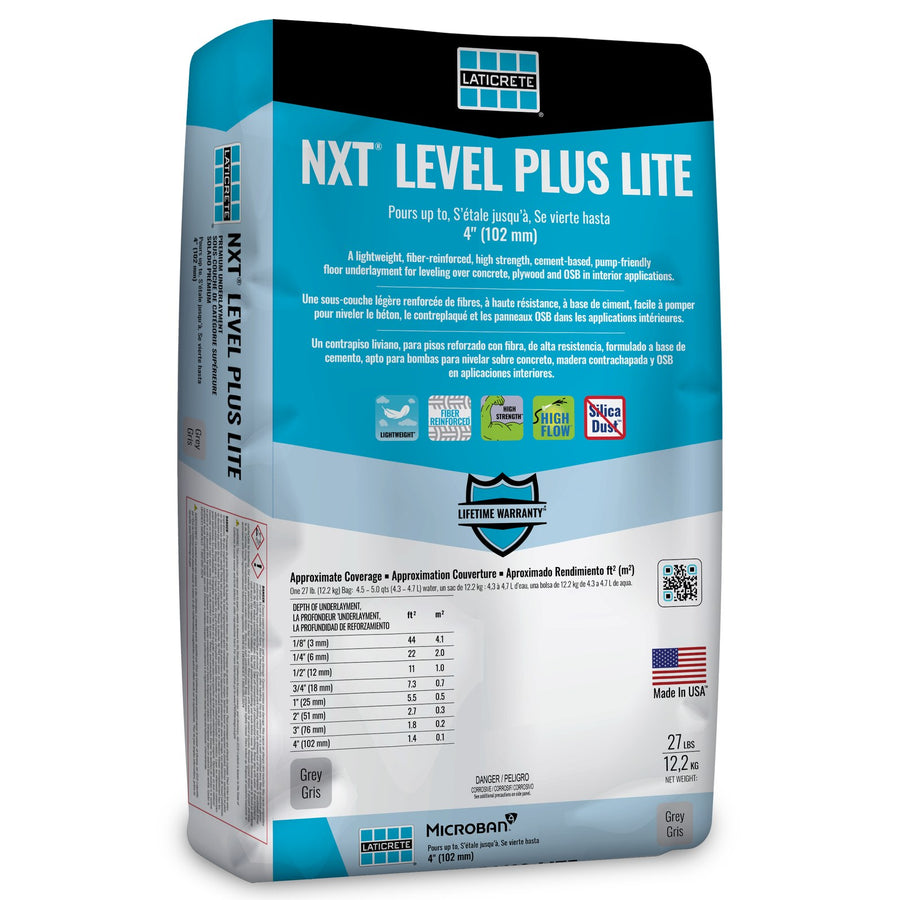 Laticrete - NXT Level Plus Lite Self-Leveling Underlayment, Grey - 27 lb (12.2 kg) Bag