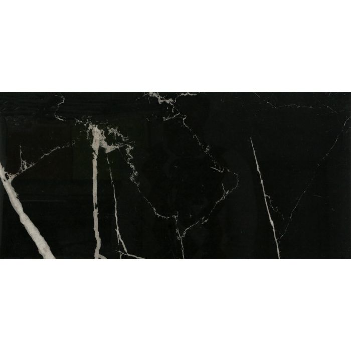 OLYMPIA TILE + STONE - Eterna Series - Porcelain Tile - Nero Marquina - 24" x 48"