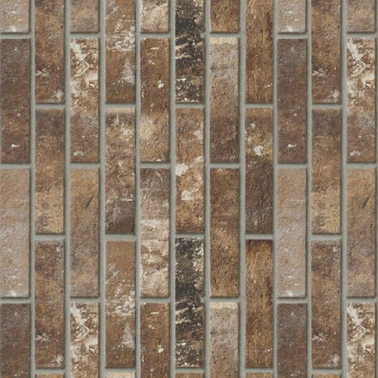OLYMPIA TILE + STONE - London Series - Porcelain Tile - Brick Sunset - 2" x 10"