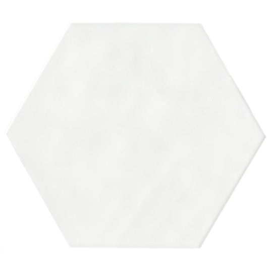 OLYMPIA TILE + STONE - Oxford Series - Glazed Wall Tile - Super White Hexagon - Hexagon