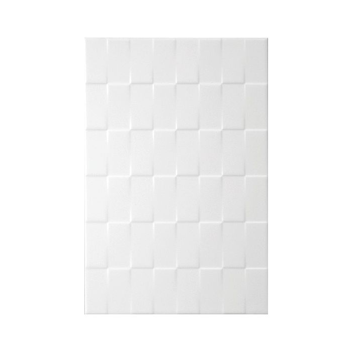 OLYMPIA TILE + STONE - Twill Series - Glazed Wall Tile - White Satin - 8" x 12"
