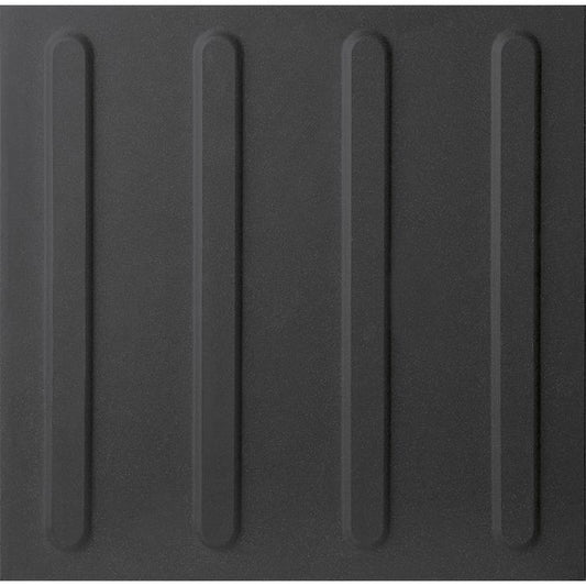 OLYMPIA TILE + STONE - Tactile Series - Porcelain Tile - Vogue Black Bar - 12" x 12"