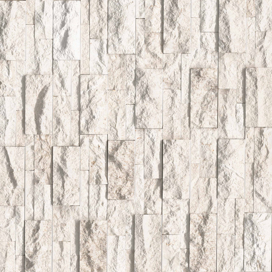 MSI - XL RockMount™ Stacked Stone Panels - Mayra White - 9" x 24"
