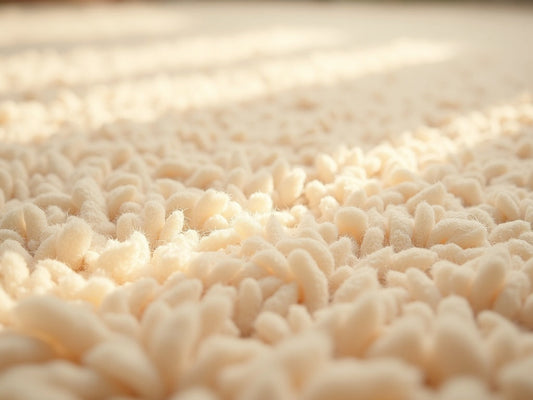 Close-up macro texture of soft plush cut-pile carpet