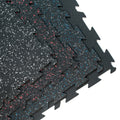 ARMOUR RUBBER - 8MM INTERLOCKING TILES - 24" x 24" - BLACK