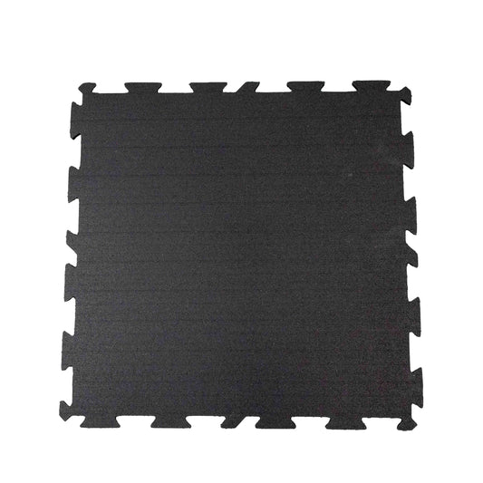 ARMOUR RUBBER - 7MM Interlocking Fitness Tiles - 23"x23" - Black (Made to Order)