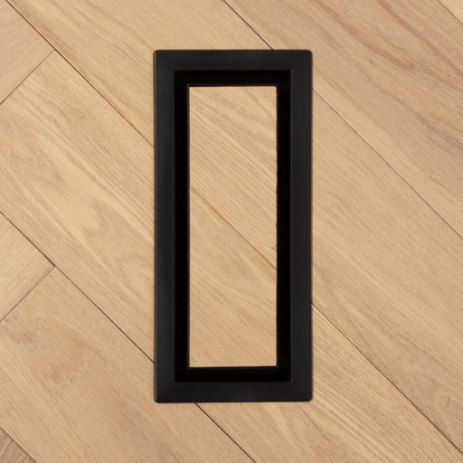 Fittes - Framed Floor Vent Lite Matte Black 3" x 10"