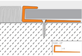 Schluter - VINPRO-S Resilient Surface Edge Profile - Aluminum Anodized Brushed Chrome - 5/16" (8 mm) x 8' 2-1/2"