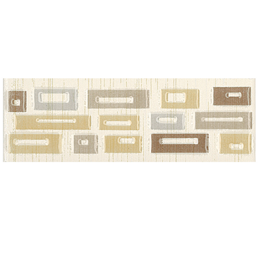 OLYMPIA TILE + STONE - Bamboo Series - Glazed Wall Tile - 2" x 6" - BEIGE - GEOMETRIC - LISTELLO