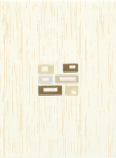 OLYMPIA TILE + STONE - BAMBOO SERIES - GLAZED WALL TILE - 6" x 8" - BEIGE - GEOMETRIC - INSERT