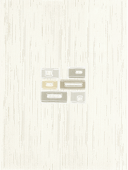 OLYMPIA TILE + STONE - BAMBOO SERIES - GLAZED WALL TILE - 6" x 8" - OFF WHITE - GEOMETRIC - INSERT