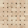 MSI - Crema Cappuccino Basketweave Mosaic - Tile - PATTERN