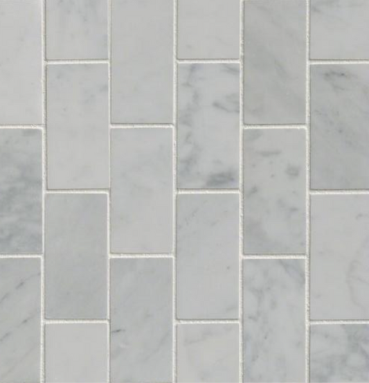 MSI - Carrara White 2X4 Mosaic - Tile - 2" x 4"