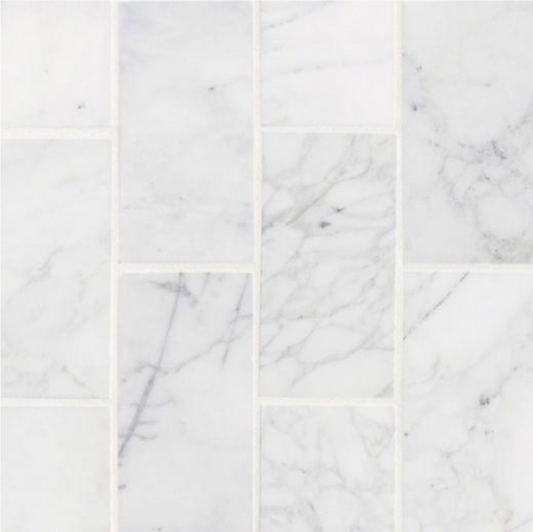 MSI - Calacatta Cressa - Mosaic Tile - 3" x 6"
