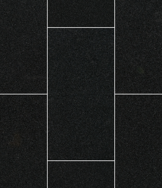 MSI - Granite Tile - Premium Black - Honed Finish - 12" x 24"