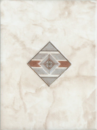 OLYMPIA TILE + STONE - Alba Series - Glazed Wall Tile - 6" x 8" - Taupe - Insert