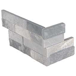 MSI - RockMount™ Stacked Stone Panels - Alaska Gray Multi Finish L Panel - 6" x 18"