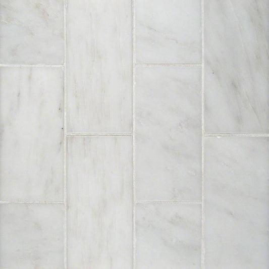 MSI - Marble Tile - Arabescato Carrara - Honed Finish - 3" x 6"