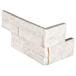 MSI - RockMount™ Stacked Stone Panels - Arctic White Corner - 6" x 18"