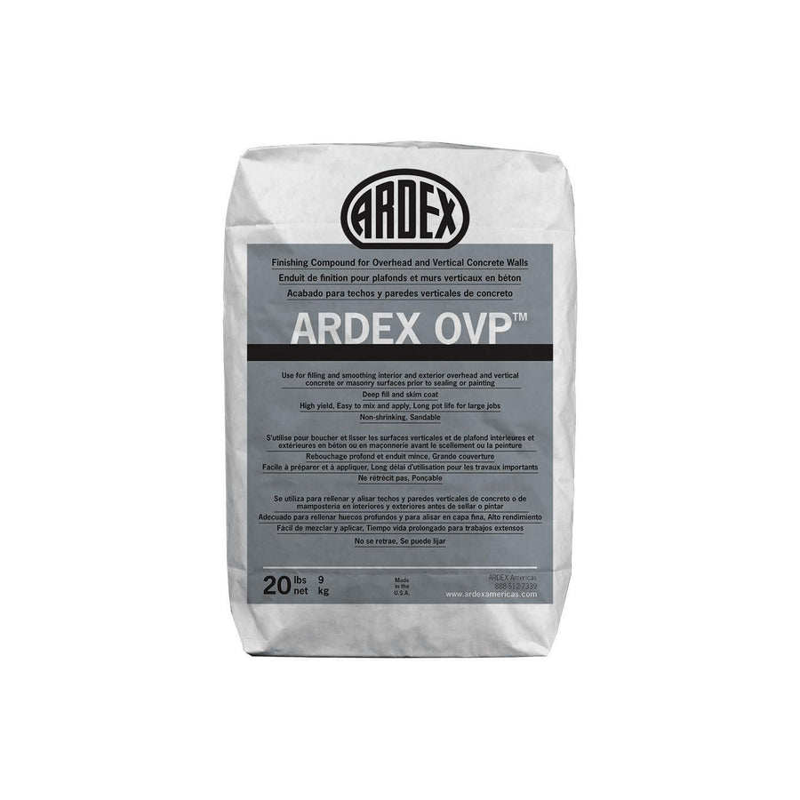 Ardex - OVP Finishing Compound for Overhead and Vertical Concrete Walls, Gray - 20 lb (9.1 kg) Bag