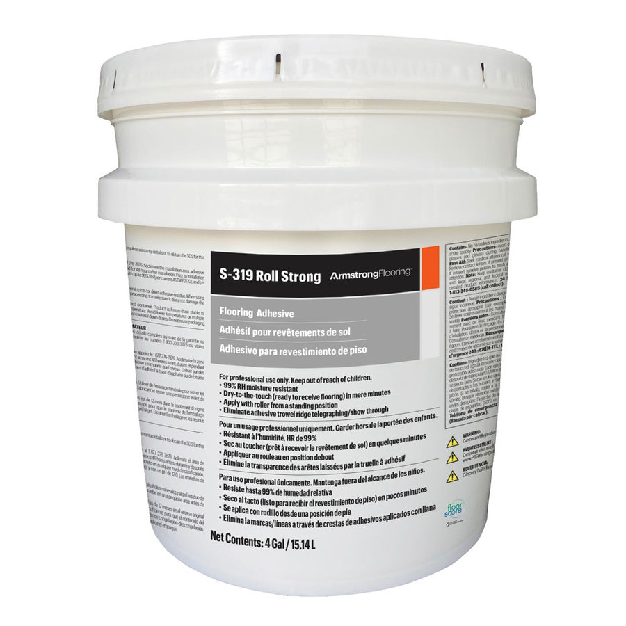 Armstrong S-319 Roll Strong Roller-Applied Flooring Adhesive – 1 Gallon Pail (3.78 L)