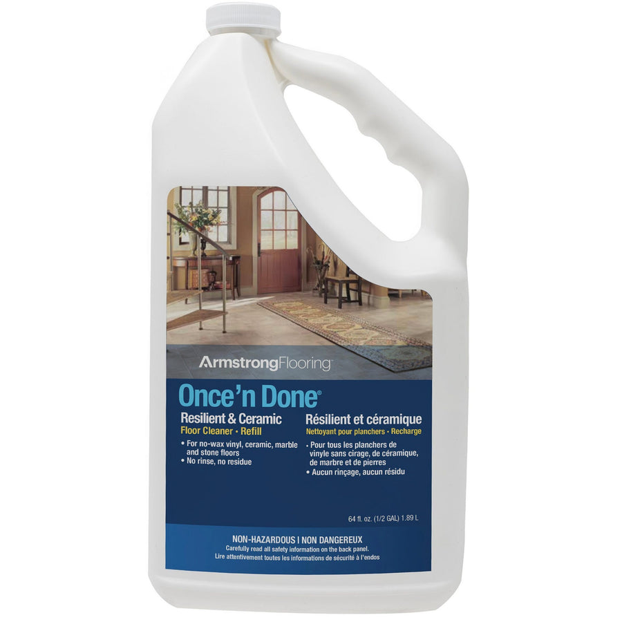 Armstrong S-337 Once 'n Done Floor Cleaner Premixed Spray Refill – 1.9 L (1/2 Gallon) Jug