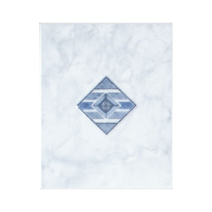 OLYMPIA TILE + STONE - New Series - Glazed Wall Tile - Albion Blue Decor - 8" x 10"