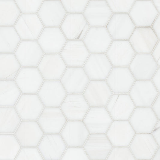 MSI - Bianco Dolomite Collection - 2" Hexagon - Polished Finish