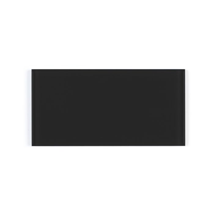 OLYMPIA TILE + STONE - 3D - Glass Tile - D Black Wet - 3" x 6"