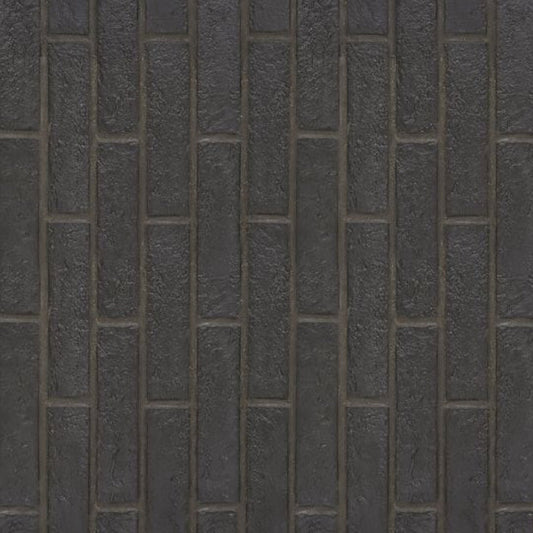 OLYMPIA TILE + STONE - London Series - Porcelain Tile - Brick Black - 2" x 10"