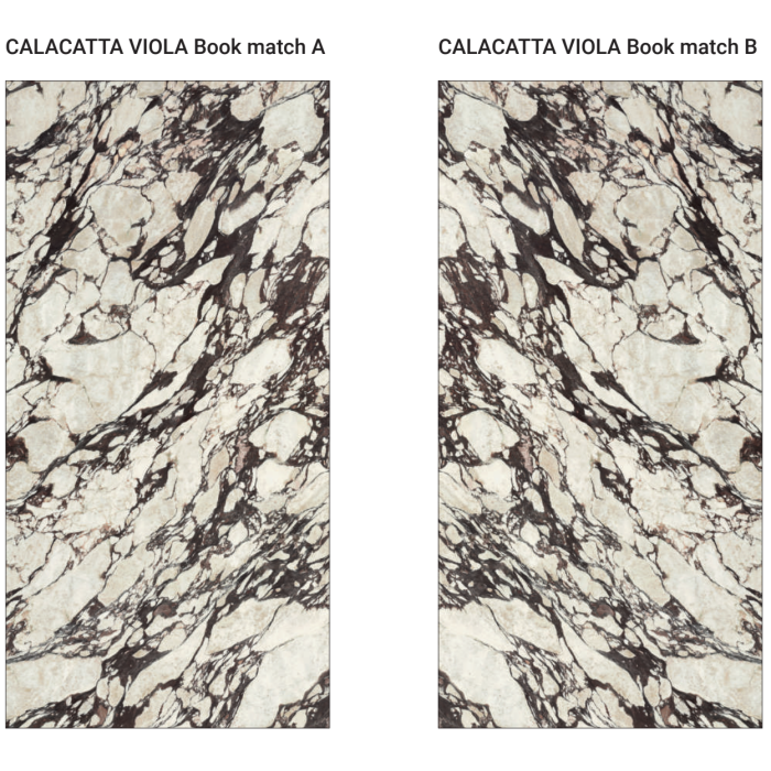 OLYMPIA TILE + STONE - Infinito Series - Porcelain Tile - Stattuario Bookmatch B: - 35" x 35"