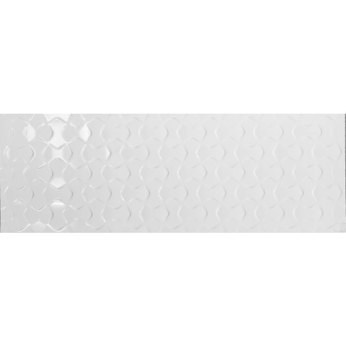OLYMPIA TILE + STONE - 3D - Glazed Wall Tile - D White Bowtie - 16" x 47"