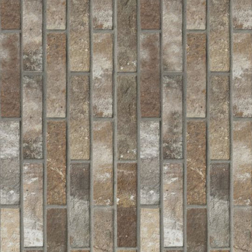 OLYMPIA TILE + STONE - London Series - Porcelain Tile - Brick Brown - 2" x 10"