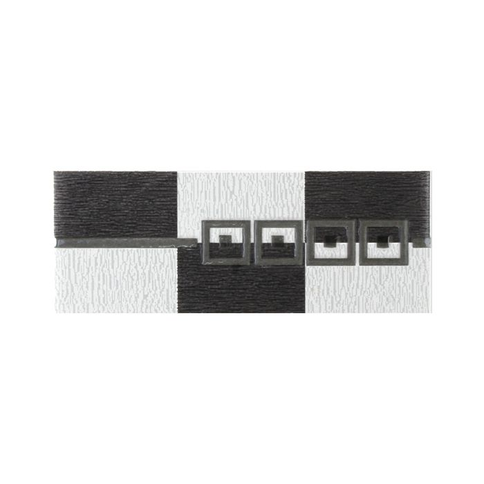 OLYMPIA TILE + STONE - Splendour Series - Glazed Wall Tile - Black/White - Listello