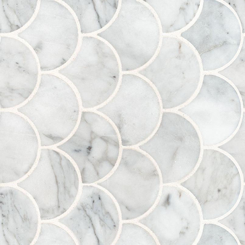 MSI - Calacatta Cressa Tile - Calcatta Blanco Scalloped - Polished