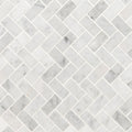 MSI - Carrara White 1X2 Herringbone Honed - Tile - 1" x 2"