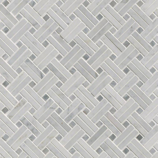 MSI - Carrara White Basketweave Mosaic - Tile - PATTERN