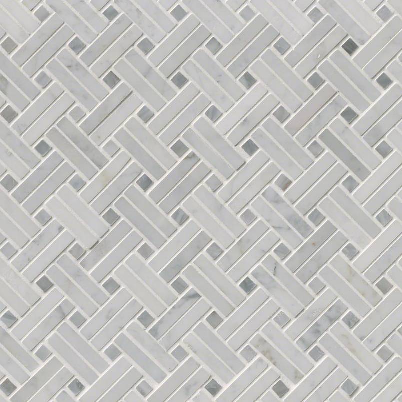 MSI - Carrara White Basketweave Mosaic - Tile - PATTERN